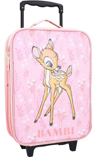 Disney Bambi Kinderkoffer Trolley - Leicht und Handgepäcktauglich - Trolley für Kinder mit Bambi-Motiv, nur 1 kg leicht und ideal für Reisen ab 2 Jahren. Handgepäcktauglich und mit praktischem Reißverschluss ausgestattet.