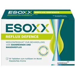 Esoxx Reflux Defence Kautabletten - Innovative Kautabletten zur Unterstützung der Schleimhautregeneration bei Reflux-Beschwerden. Mit einer einzigartigen Kombination aus Chondroitinsulfat und Hyaluronsäure.