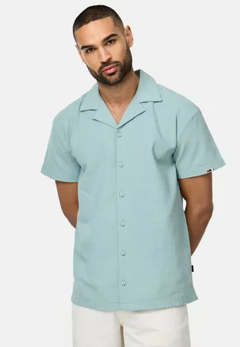 Indicode Kurzarmhemd Herren INRycroft Herrenhemd Kurzarm mit Kentkragen, 100 % Baumwolle