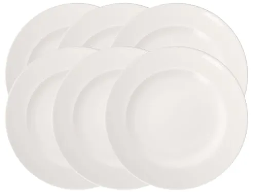Villeroy & Boch For Me Speiseteller 6er Set - Ø 27,5 cm - Teller aus hochwertigem Premium Porcelain, spülmaschinenfest und mikrowellensicher, ideal für stilvolle Hauptgerichte und Beilagen im Alltag.