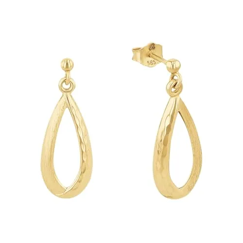 Amor Ohrhänger für Damen, 2,3 cm aus 585 Gold - Elegante Ohrringe für Damen aus hochwertigem 585 Gold, kommen in einer Schmuck Geschenk Box. Perfekt als Geschenkidee und langlebiger Begleiter für besondere Anlässe.