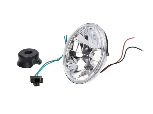 Scheinwerfereinsatz rund Klarglas 12V H4/HS1 Halogen