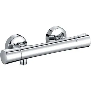 KLUDI Duscharmatur ZENTA SL 351000538, chrom, Thermostat mit Sicherheitssperre - Hochwertige Aufputz-Duscharmatur mit Thermostat und Sicherheitssperre bei 38 Grad. Perfekt für sicheres Duschen. Made in Germany und inklusive Montagezubehör.