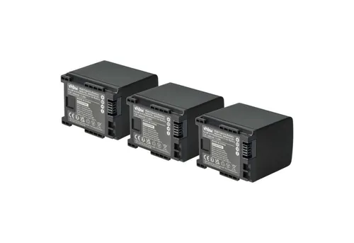 vhbw Akku passend für Canon Vixia XA25, XA20, XA10, HFS30, HG20, HG21, HF Kamera-Akku Akku Li-Ion 1600 mAh (7,2 V, 3 St), Leistungsfähige Austausch-Akkus für Ihre Videokamera, Wiederaufladbar