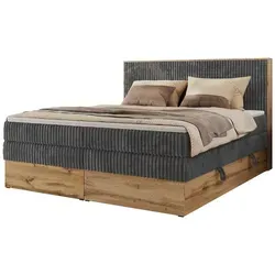 MKS MEBLE Boxspringbett WOOD CLASSIC KING - Doppelbett mit zwei Multipocket-Matratzen, Topper und Stauraum. Perfekt für erholsamen Schlaf und stilvolle Schlafzimmergestaltung.