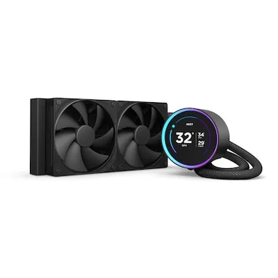 NZXT Kraken Elite 240 - AIO CPU-Flüssigkeitskühler mit 240mm Radiator, 2,72 Zoll IPS LCD und RGB-LED-Ring für individuelle Anpassung