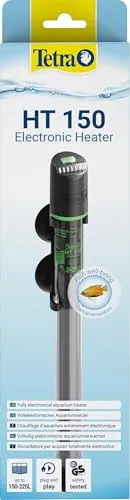 Tetra HT Heater 150 Electronic - 150 W Aquarienheizer für 150 - 255 L - Vollelektronischer Aquarienheizer mit hoher Präzision und Sicherheitsfunktionen, ideal für Aquarien von 150 - 255 L. Hält Wassertemperatur zuverlässig zwischen 20°C und 32°C.