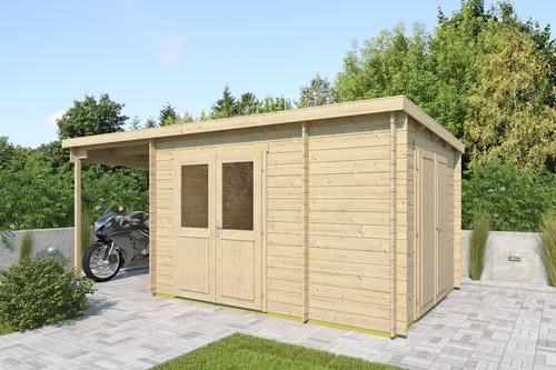 Fjordholz Gartenhaus Modell Hobe 28 B – Pultdach
