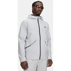 Under Armour Unstoppable Woven Jacke in Grau XL - Robuste Sweatjacke aus 90% Polyester für optimalen Tragekomfort. Ideal für Freizeit und sportliche Aktivitäten. Größe XL, praktische Kapuze und stylisches Design.