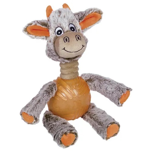 Nobby Hundespielzeug Kuh Plüsch 32cm mit Squeaker & TPR für Welpen und Hunde