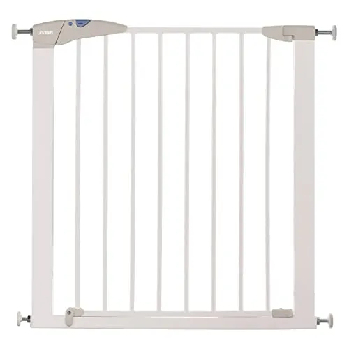 Lindam by Munchkin Sure Shut Axis Pressure Fit Safety Gate, Door and Stair Gate, Baby Gate also suitable as Dog Gate, Six Months to Two Years White, 76 - 82 cm (Pack of 1)