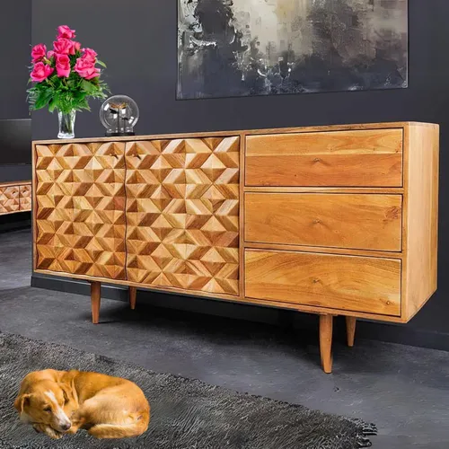Dekoratives Sideboard MOSAICO 145cm aus Akazie