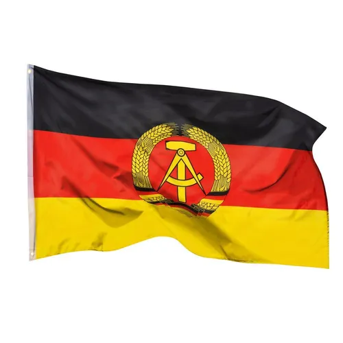 PHENO FLAGS DDR Fahne, 150x90 - Dekoration für Nostalgiefans, Ost-Deutschland