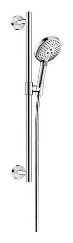 Hansgrohe Raindance Select S Brauseset 120 3jet - Komfortable Dusche mit 650 mm Brausestange - Brausen - Genießen Sie eine flexible Dusche mit 3 Strahlarten und hochwertigem Chrom-Finish für ein modernes Badezimmer.