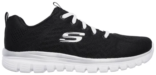 Skechers GRACEFUL GET CONNECTED Sneaker schwarz 42 EU - Sneaker in Größe 42 EU, ideal für lässige Outfits, mit bequemer Schnürung und weicher Gummi-/Synthetiksohle für optimalen Komfort.
