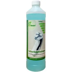 BioTensiv Scherkopfreiniger Professional 1L - Flüssigkeiten & Sprays für Elektrorasierer, pH-neutrale Nachfüllflüssigkeit mit frischem Zitronenduft für effektive Reinigung und Pflege von Scherköpfen und Klingen.