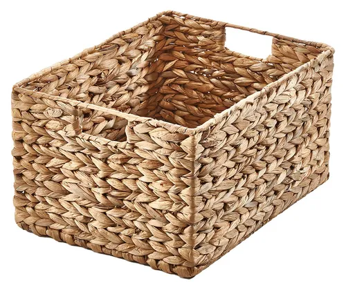 Kobolo Aufbewahrungskorb aus Wasserhyazinthe - Groß - Dekokörbe, handgefertigt aus strapazierfähiger Wasserhyazinthe, ideal für stilvolle Aufbewahrung und Organisation in jedem Raum.