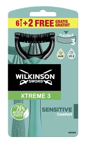 Wilkinson Xtreme 3 Pure Sensitive Rasierklingen, 8 Stück