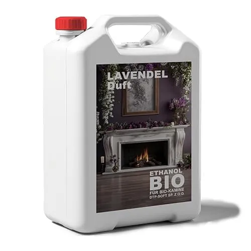 Liter Bioethanol Premium 100% fürAlkohol für Kamin (LAVENDELDUFT, 5L) 5