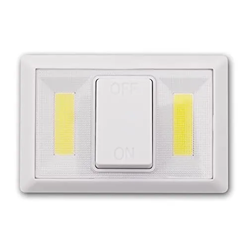 world-trading-net - LED Batterie Klebeleuchte WTN2 COB, 240lm, mit großem Ein-/Ausschalter, Klebefolie und Magnet