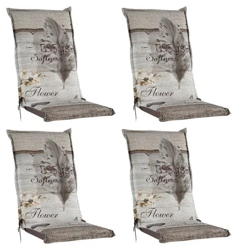 GO-DE Hochlehnerauflage BEACHHOUSE 4er Set in beige von GO-DE