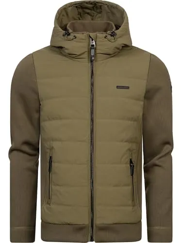 Ragwear Herren Winterjacke warme Steppjacke mit Kapuze und weichen Ärmeln Doryan Intl Olive24 Gr. M