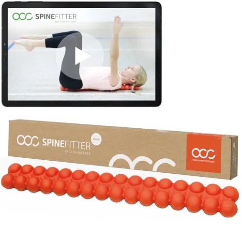 SISSEL® SPINEFITTER® Junior Lava | Rückendehner für Kinder & Jugendliche | Rückenretter für Haltung | Wirbelsäulenstrecker | Rückenstrecker Gerät für Reha & Therapie | Rückentrainer | 16 Kugelpaare