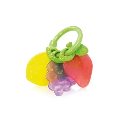 Lorelli, Beißring Früchte, unterstützt beim Zahnen, Greifling, Rassel ab Geburt grün