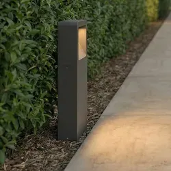 Lucande LED Wegeleuchte 35 cm - Grafitgrau - Hochwertige Sockelleuchte aus robustem Aluminium mit IP54 Schutz für blendfreies Licht im Garten. Ideal für Eingänge und Wege, sorgt für Sicherheit und Atmosphäre.