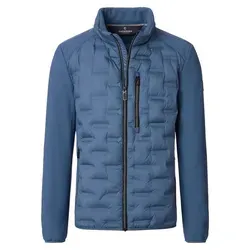 CASAMODA Outdoor-Hybridjacke Stehkragen Zipper Blau XXL - Hochwertige Herren Outdoor-Hybridjacke mit Stehkragen und Reißverschluss. Wasser- und windabweisend, ideal für Freizeit und Reisen. Praktische Taschen und modernes Design für stilbewusste Männer.