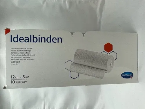 IDEALBINDE Hartmann 12 cmx5 m - 10 Stück - Medizinische Binde für Wundversorgung, hochgradig saugfähig und elastisch für optimalen Halt und Schutz.