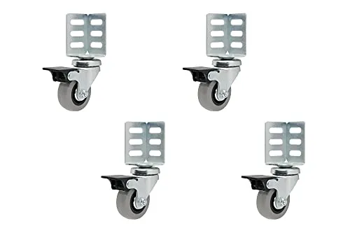 Shepherd Hardware 8126E Schwenkbare Eckrollen, Grau