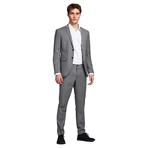 JACK & JONES Herren jprfranco suite noos Anzug, Light Grey Melange, 50 EU - Eleganter Anzug für Herren, ideal für formelle Anlässe. Hergestellt aus strapazierfähigem Twill mit klassischem Muster für einen zeitlosen Look.