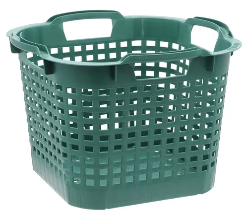 Gartenkorb 25 Liter, grün, Ø390x280mm, Stapelkorb, Obstkorb, Erntekorb, Uni-Korb