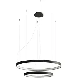 Kronleuchter RIO 2 55/78 schwarz LED 4000K - Lampen - Vielseitiger Kronleuchter mit modernem LED-Design, ideal für private und öffentliche Räume, sorgt für hohe Ästhetik und exzellente Lichtqualität.