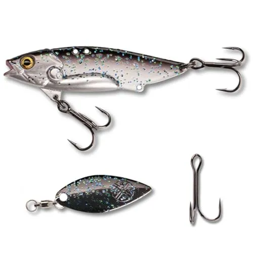 LMAB Techno Vibe - Vibration Bait - 3 Größen, Zikade, Blade Bait, Lipless Crankbait, Angelköder Raubfischangeln, Angel Köder Zander & Barsch, Zikaden, Spinner Blatt (15 Gramm | 5,8 cm, Galaxy)
