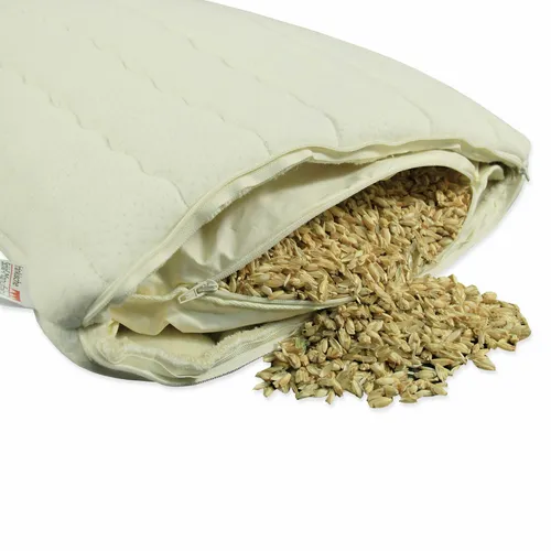Dinkelspelzkissen 40x80, mit Schafwollbezug, Dinkelspreu, Dinkelspelz