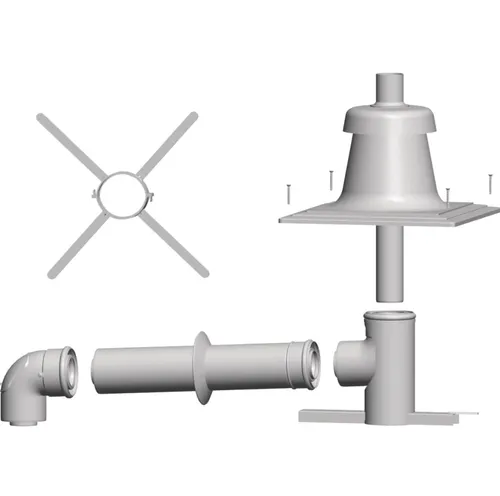 Wolf Anschluss-Set DN 60/100-C33x im Schacht von Wolf