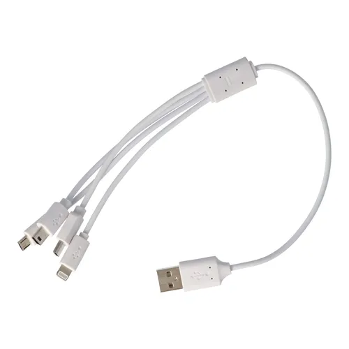 AccuCell USB-Ladekabel 4 in 1 passend für USB-C, Mini-USB, Micro-USB und 8 Pin Stecker