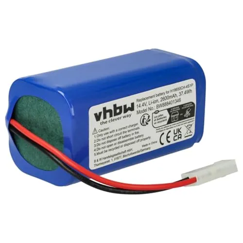 vhbw Akku kompatibel mit Xiaomi Mijia G1, Mi Robot Vacuum Mop Staubsauger (2600mAh, 14,4V, Li-Ion)