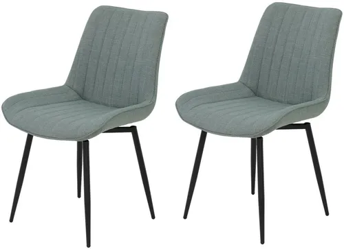 HELA Drehstuhl Vierfußstuhl BERGEN (Set, 2 St), Esszimmerstuhl, 360° drehbar, XL-Sitzbreite