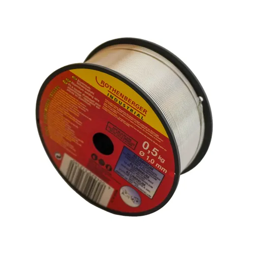 ROTHENBERGER Industrial Drahtelektrode 1,0 mm - Schweiß-Zubehör für MIG-/MAG-Lichtbogenschweißen, ideal für Aluminium, mit Argon- oder Helium-Gaszufuhr, 0,5 kg für präzise Schweißergebnisse.
