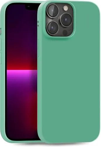 MyGadget Hülle kompatibel mit iPhone 13 Pro Max - robuste Handyhülle TPU Case Slim Silikonhülle - Back Cover Kratzfest Schutzhülle matt Smaragdgrün
