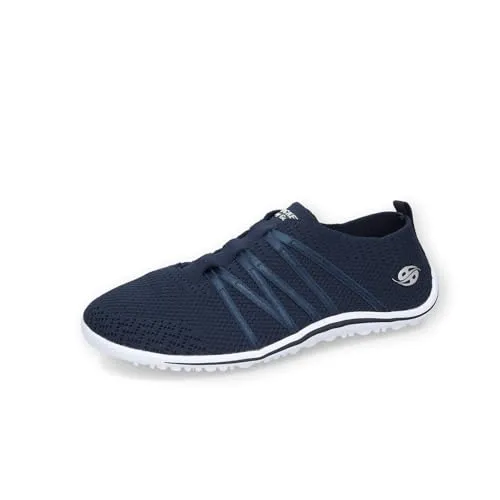 Barfußschuh DOCKERS BY GERLI Damen Sneaker Gr. 40 blau - Sportlicher Barfußschuh aus Textil in lässiger Strick-Optik, ideal für den Sommer. Schlupfschuh mit Gummizug für hohen Tragekomfort und herausnehmbarer Innensohle.