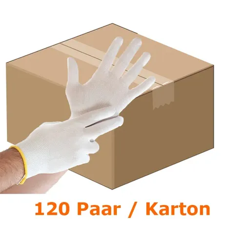 Hygostar Ultra Flex Arbeitshandschuhe Weiß S 10x12 Paar in weiß von Hygostar