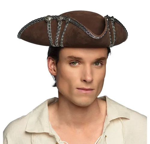 Boland Kostüm Piraten Hut Dreispitz 'Alistair', Braun