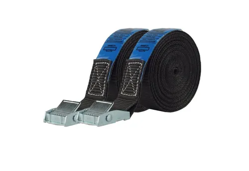 TRUTZHOLM Spanngurt 2x Profi Zurrgurt Gurt Klemmschloss Auto 1-tlg 6m 250 kg SCHWARZ (Set)