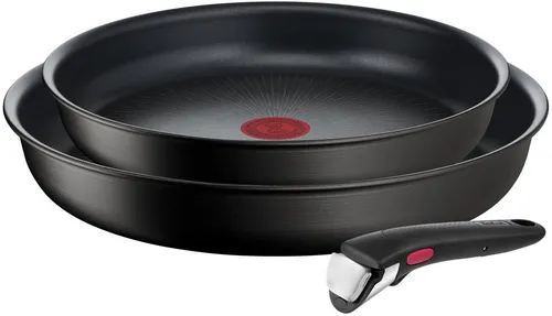 Tefal Pfannen-Set Ingenio Unlimited 3-tlg. - Hochwertiges Aluminium-Pfannen-Set mit abnehmbarem Griff, ideal für platzsparendes Verstauen. Antihaftversiegelung und Induktionsgeeignet für vielseitiges Kochen.