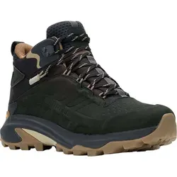Merrell Moab Speed 2 Leather MID WP Herren Wanderschuhe, Größe 43,5 - Wasserdichte Wanderschuhe aus hochwertigem Nubukleder und 100% recycelten Schnürsenkeln, ideal für Herbstwanderungen.