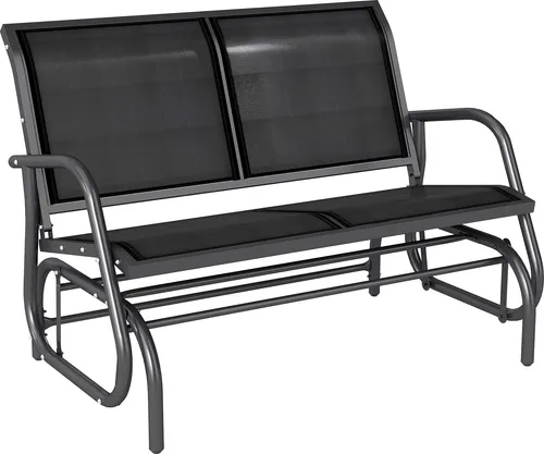 Gartenbank Schaukelbank für 2 Personen - Sitzbänke – Hochwertige Schaukelbank im klassischen Stil, ideal für Entspannung im Garten oder auf der Terrasse, robust und atmungsaktiv für bis zu zwei Personen.